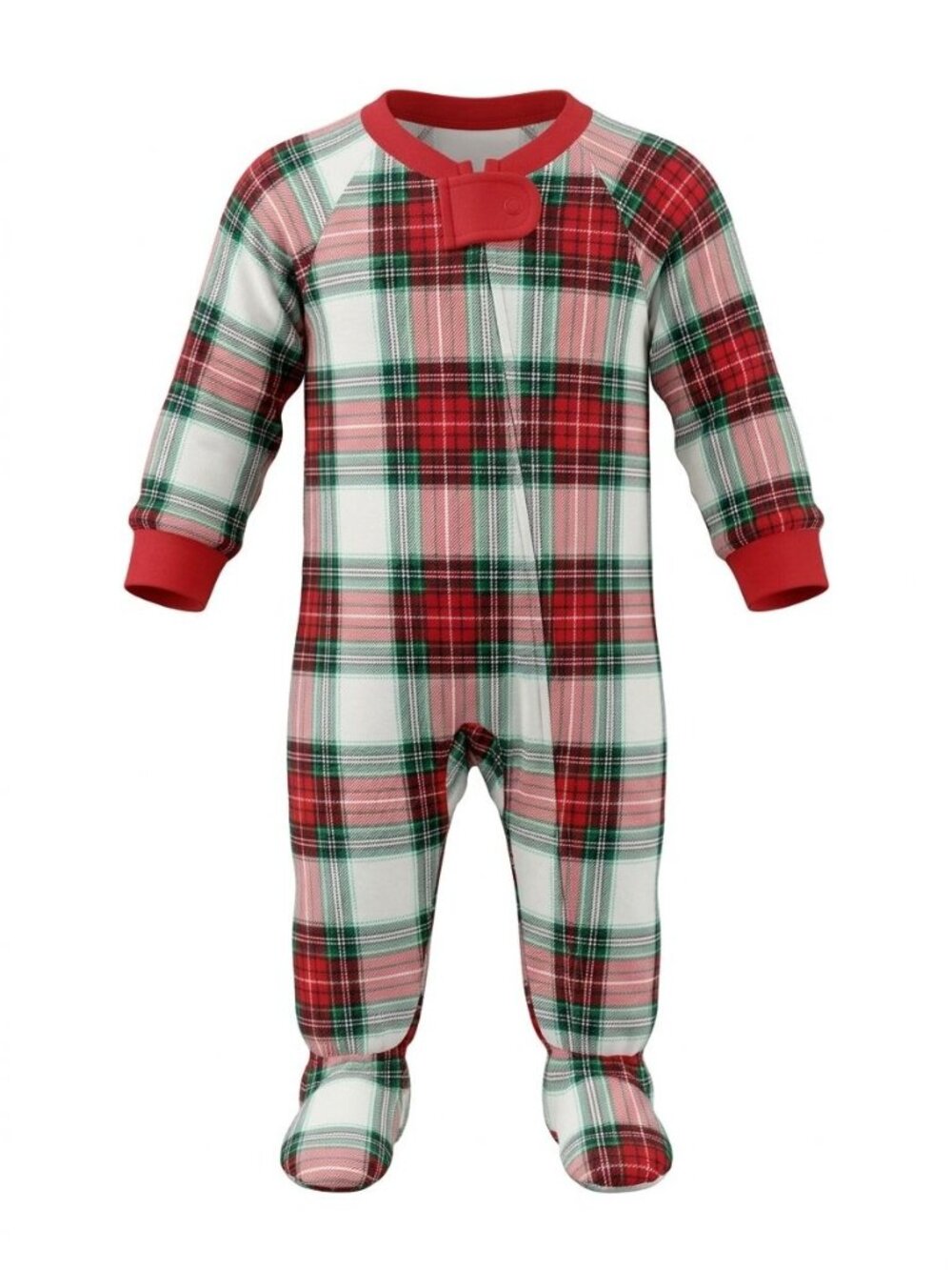 NWT Holiday Lane Merry Plaid Baby Sleeper Sz 3-6 Months Red Green White Tartan